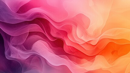 Fototapeta premium Abstract Wavy Gradient Background in Red Orange and Pink Colors