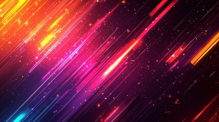 Obraz premium Abstract Red Orange and Blue Light Streaks on Black Background