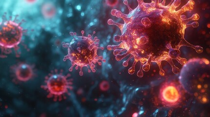 Virus Microscopic View.