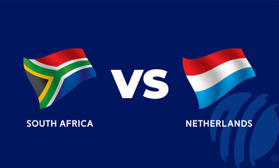 South Africa VS Netherlands Cricket Match Template