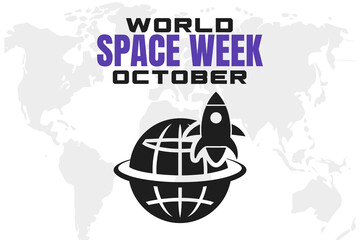 World Space Week Background  Space Exploration Awareness Design