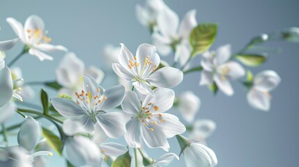 Obraz premium Detailed botanical illustration of spring flowers