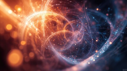 Obraz premium Visual representation of quantum mechanics with intricate shadows and soft, glowing elements, illustrating the unseen forces at play.