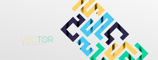 Color bend lines with shadow texture effect. Vector Illustration For Wallpaper, Banner, Background, Card, Book Illustration, landing page