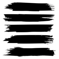 Set of brush stroke on white background