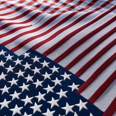 Obraz premium macro photo of an ultra-realistic US flag... (1).