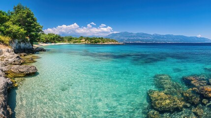 Fototapeta premium Serene Turquoise Cove in Greece