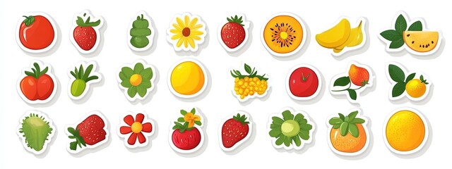 Stickers, on the white background