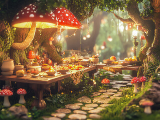 A long shot of an enchanted culinary academy