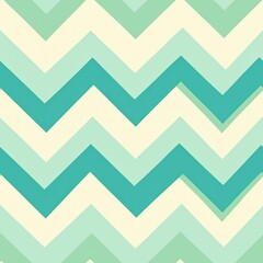 Seamless pattern of pastel ombre zigzags transitioning from baby blue to mint green