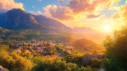 Sunrise Over Mountain Village