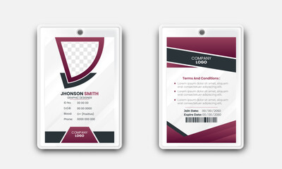 Modern and minimalist id card template. Creative id card design for your company employee