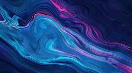 Obraz premium Deep Ocean Waves, an immersive digital artwork featuring a swirling dark blue abstract background, evoking a sense of depth and tranquility, perfect for modern decor or creative projects.