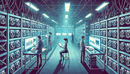 Concept vector illustration of business situation.	
