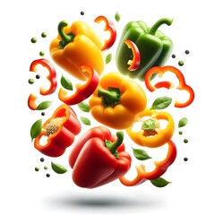 red and yellow peppers