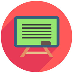 Blackboard rounded multi color icon, relate to education theme use for modern concept, UI or UX kit, web and app development