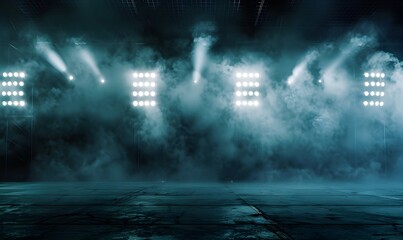 Epic Sports Photography Backdrop with Dramatic Stadium Lights and Atmosphere
