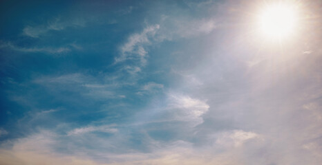 The sky is blue with a few clouds