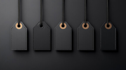 A collection of Black Friday discount tags, designed for easy editing, ideal for advertising sales on clothes, furnishings, and cars, with a bold and clean look.