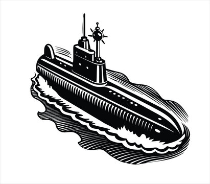 recommend clip art: Submarines (e.g., nuclear submarines Vector Silhouette 11