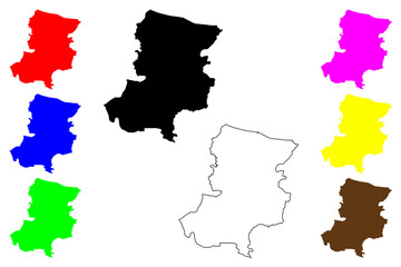 Sakarya (Provinces of the Republic of Turkey) map vector illustration, scribble sketch Sakarya ili map