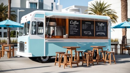 Food truck, mobile coffee shop