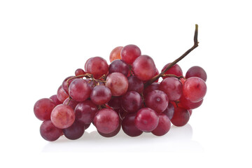 Ripe red grape isolated on white background