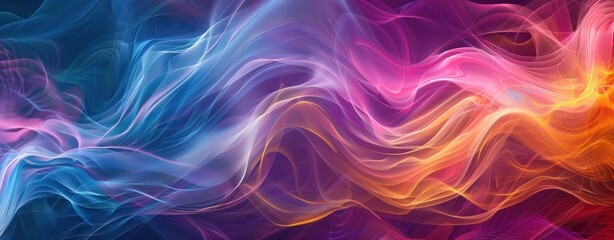 Fototapeta premium Abstract Swirling Digital Art in Vibrant Hues