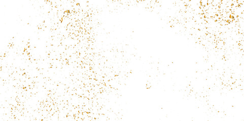 Abstract doted and confetti golden glitter and zigzag ribbon particles splatter on transparent background. Luxury golden glitter confetti that floats down falling bokeh celebration background.