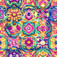 Popular Thai silk seamless pattern with a classic/traditional design.