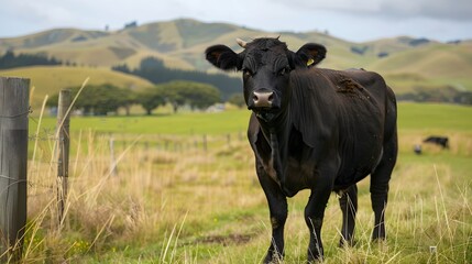 New Zealand Angus beef cow. 