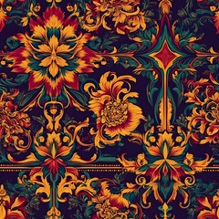 Popular Thai silk seamless pattern with a classic/traditional design.