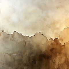 Fototapeta premium flat beige studio panel background near cement wall