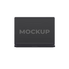 black laptops 3d illustration