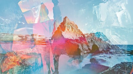 An artwork displayed with a thick white border, emphasizing how the frame alters perception and focus.