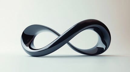 Fototapeta premium Conceptual artwork of an endless loop or strip with continuous motion, symbolizing the concept of perpetual motion.