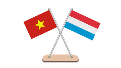Luxembourg Vietnam Flag Vietnam Flag