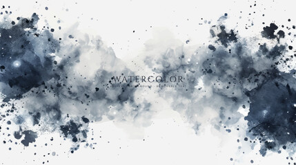 Abstract horizontal watercolor background. Hand drawn vector texture. Brush stroked painting pastel color watercolour