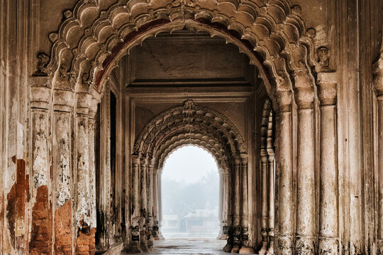 Puthia Temple Complex in morning mist, Rajshahi Division, Bangladesh