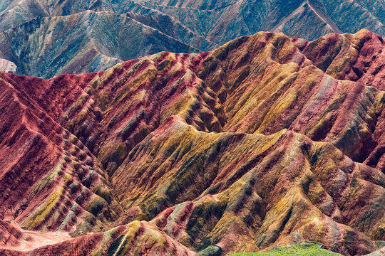 Colorful mountains in Zhangye National Geopark, Zhangye, Gansu Province, China
