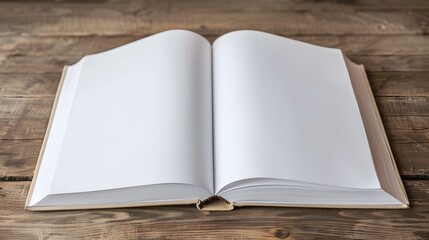 Fototapeta premium Open book, blank white pages. 