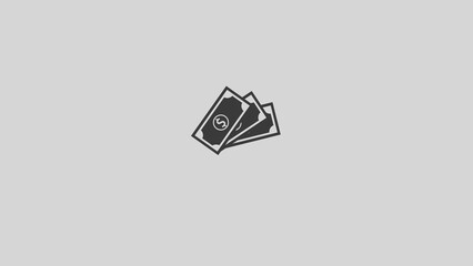 Wallet with money icon illustration