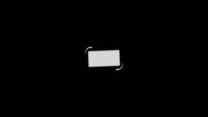 Rotate Mobile phone icon in flat style. Device rotation symbol.
