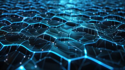 Fototapeta premium Abstract Blue Digital Network