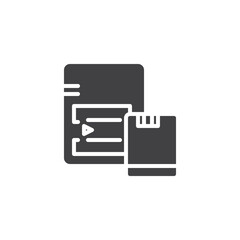 Camera battery charger vector icon