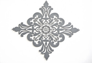 Arabesque design illustration on a white background, highlighting ornate details and symmetry.