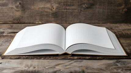 Fototapeta premium Open book, blank white pages. 
