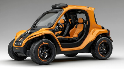 Fototapeta premium An electric vehicle designed specifically for people with disabilities, featuring ergonomic controls and easy access.