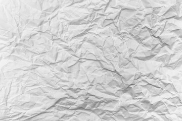 White Crumpled paper Texture Background.