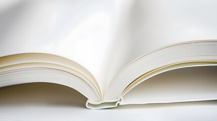 Fototapeta premium Open book, blank white pages. 